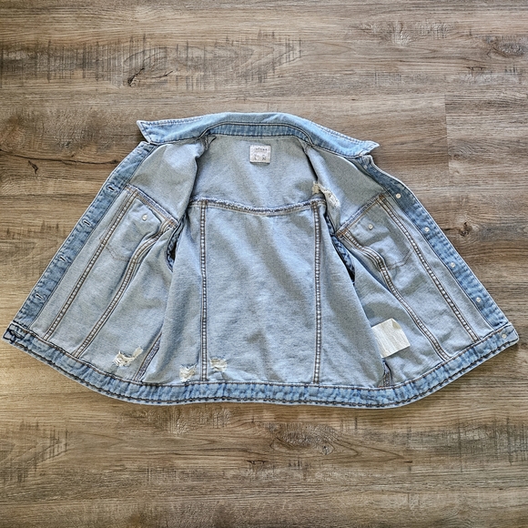 Lefties Distressed Denim Sleeveless Vest - 100% Cotton - Picture 6 of 11